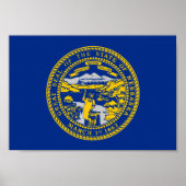 Poster Drapeau du Nebraska (Devant)