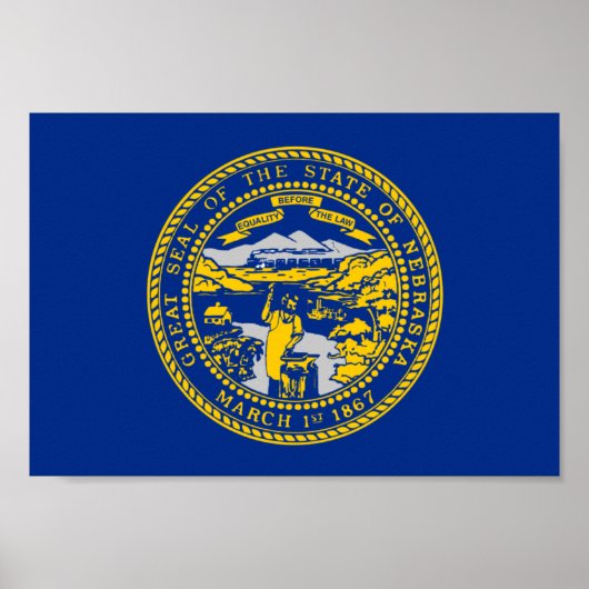 Poster Drapeau du Nebraska (Devant)