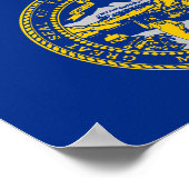 Poster Drapeau du Nebraska (Coin)