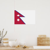 Poster Drapeau du Népal (Cuisine)