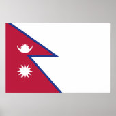 Poster Drapeau du Népal (Devant)