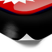 Poster Drapeau du Népal (Coin)