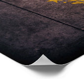 Poster Drapeau du New Hampshire en bois robuste (Coin)