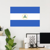 Poster Drapeau du Nicaragua (Bureau à domicile)