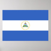 Poster Drapeau du Nicaragua (Devant)