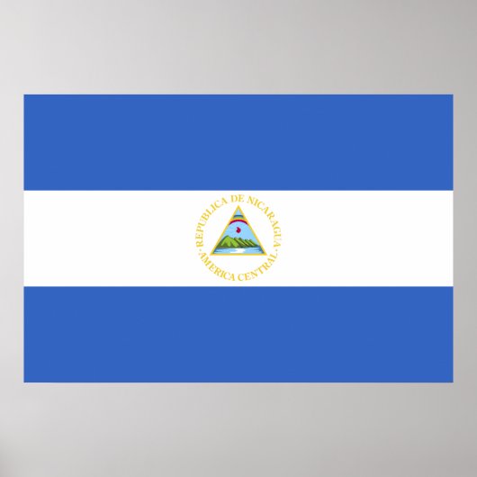 Poster Drapeau du Nicaragua (Devant)