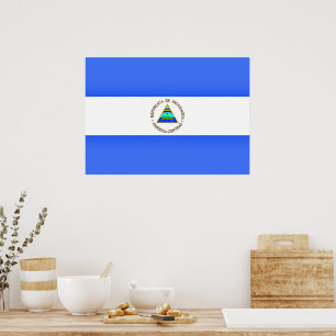 Poster Drapeau du Nicaragua