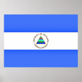 Poster Drapeau du Nicaragua (Devant)