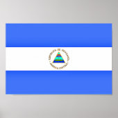 Poster Drapeau du Nicaragua (Devant)