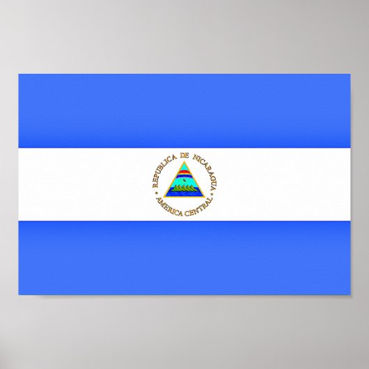 Poster Drapeau du Nicaragua (Devant)