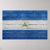 Poster Drapeau du Nicaragua (Devant)