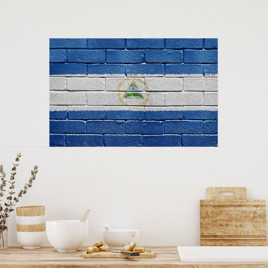 Poster Drapeau du Nicaragua (Cuisine)