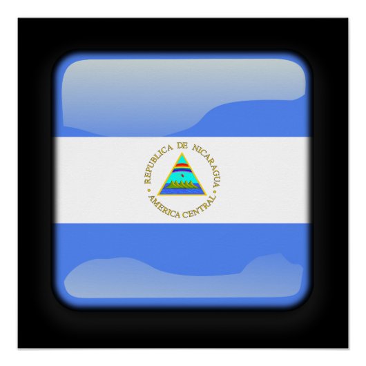 Poster Drapeau du Nicaragua (Devant)