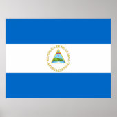 Poster Drapeau du Nicaragua (Devant)