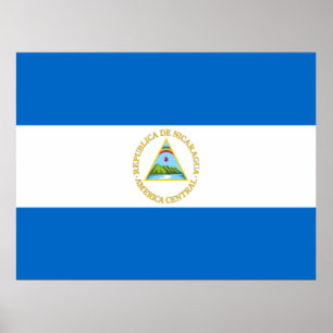 Poster Drapeau du Nicaragua