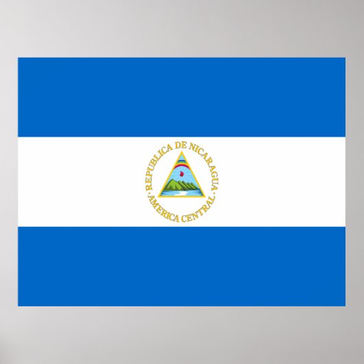 Poster Drapeau du Nicaragua (Devant)