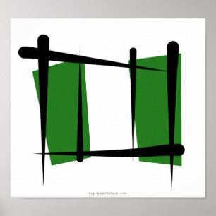 Poster Drapeau du Nigeria