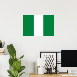Poster Drapeau du Nigeria