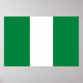 Poster Drapeau du Nigeria (Devant)
