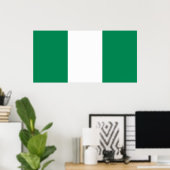 Poster Drapeau du Nigeria (Bureau à domicile)