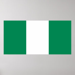 Poster Drapeau du Nigeria