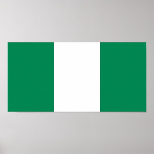 Poster Drapeau du Nigeria (Devant)