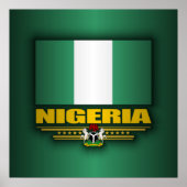 Poster Drapeau du Nigeria (Devant)