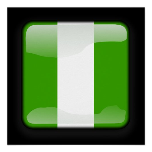 Poster Drapeau du Nigeria (Devant)