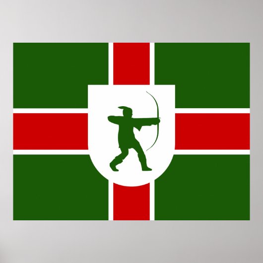 Poster Drapeau du Nottinghamshire (Devant)