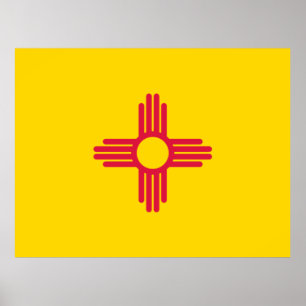 Poster Drapeau du Nouveau-Mexique