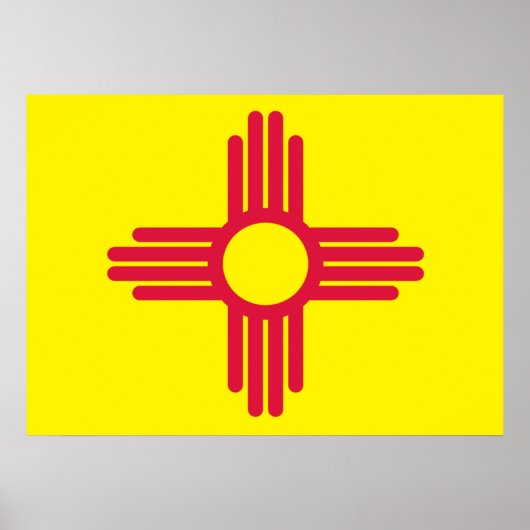 Poster Drapeau du Nouveau Mexique (Devant)