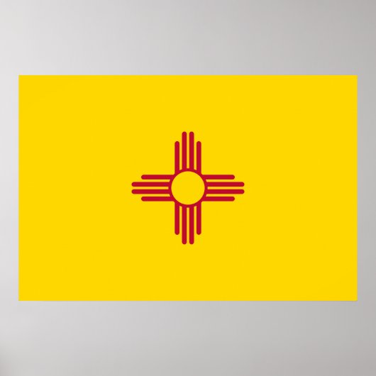 Poster Drapeau du Nouveau-Mexique (États-Unis) (Devant)
