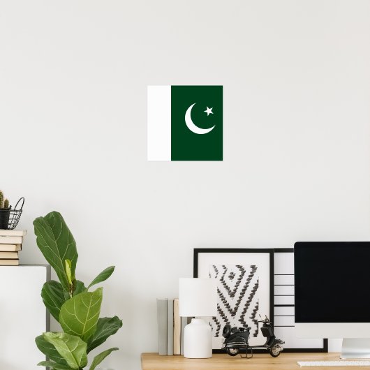 Poster Drapeau du Pakistan (Bureau à domicile)