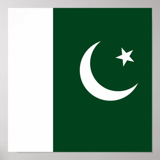Poster Drapeau du Pakistan (Devant)