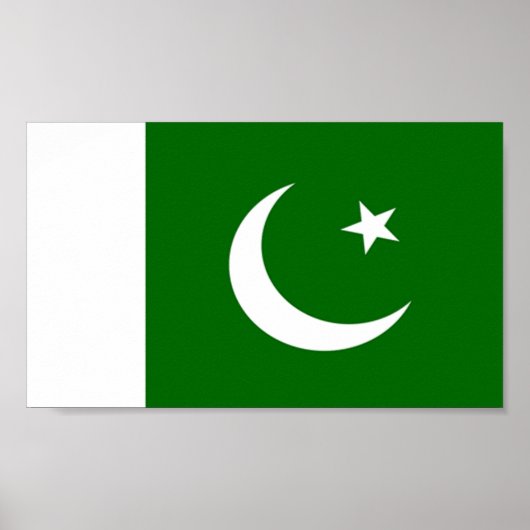 Poster Drapeau du Pakistan (Devant)