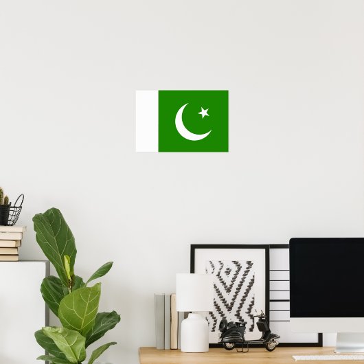 Poster Drapeau du Pakistan (Bureau à domicile)