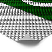 Poster Drapeau du Pakistan avec effet carbone (Coin)