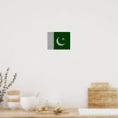 Poster Drapeau du Pakistan avec effet carbone (Cuisine)