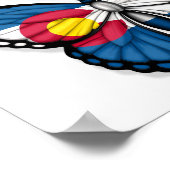 Poster Drapeau du papillon du Colorado (Coin)