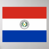 Poster Drapeau du Paraguay (Devant)