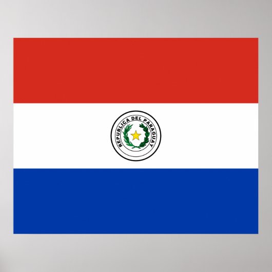 Poster Drapeau du Paraguay (Devant)