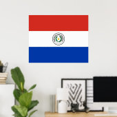 Poster Drapeau du Paraguay (Bureau à domicile)