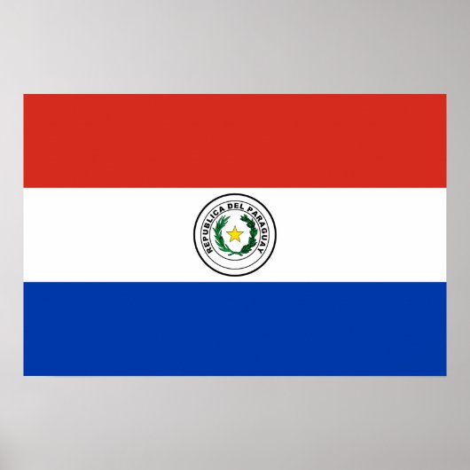 Poster Drapeau du Paraguay (Devant)