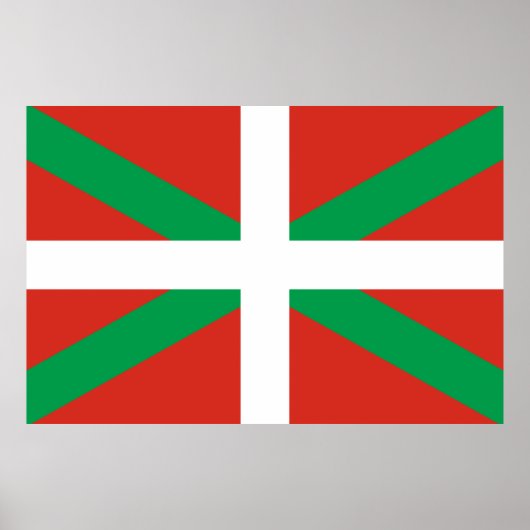 Poster Drapeau du Pays basque (Devant)