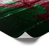 Poster Drapeau du Pays de Galles (Coin)