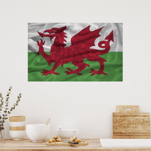 Poster Drapeau du Pays de Galles (Cuisine)