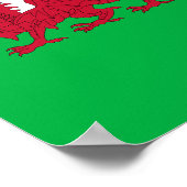 Poster Drapeau du Pays de Galles (Cymru) (Coin)