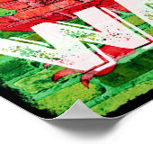 Poster Drapeau du Pays de Galles en brique (Coin)