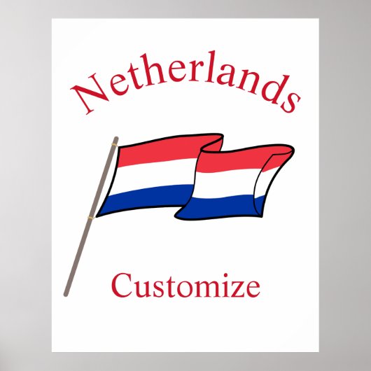 Poster Drapeau du pays des Pays-Bas Thunder_Cove (Devant)