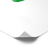 Poster drapeau du pays du sénégal forme silhouette (Coin)